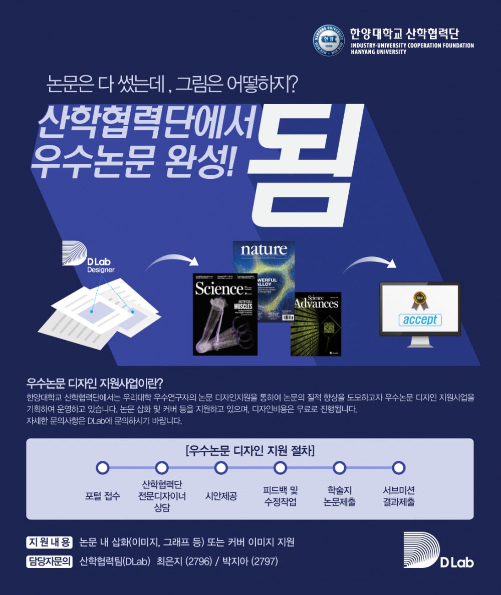 붙임3. 산학협력단 우수논문 디자인지원 사업 홍보물